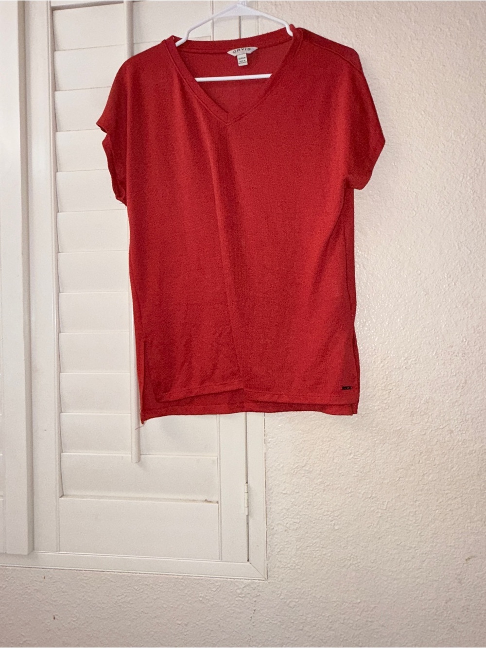 Orvis Red V-Neck Short Sleeve Tee